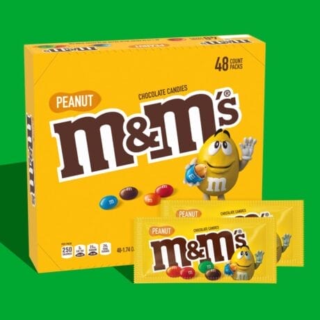 M&M's Peanut Milk Chocolate Pieces, 1.74 Oz Bags