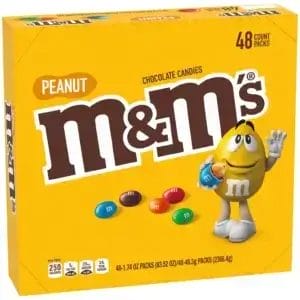 M&M's Peanut Milk Chocolate Pieces, 1.74 Oz Bags