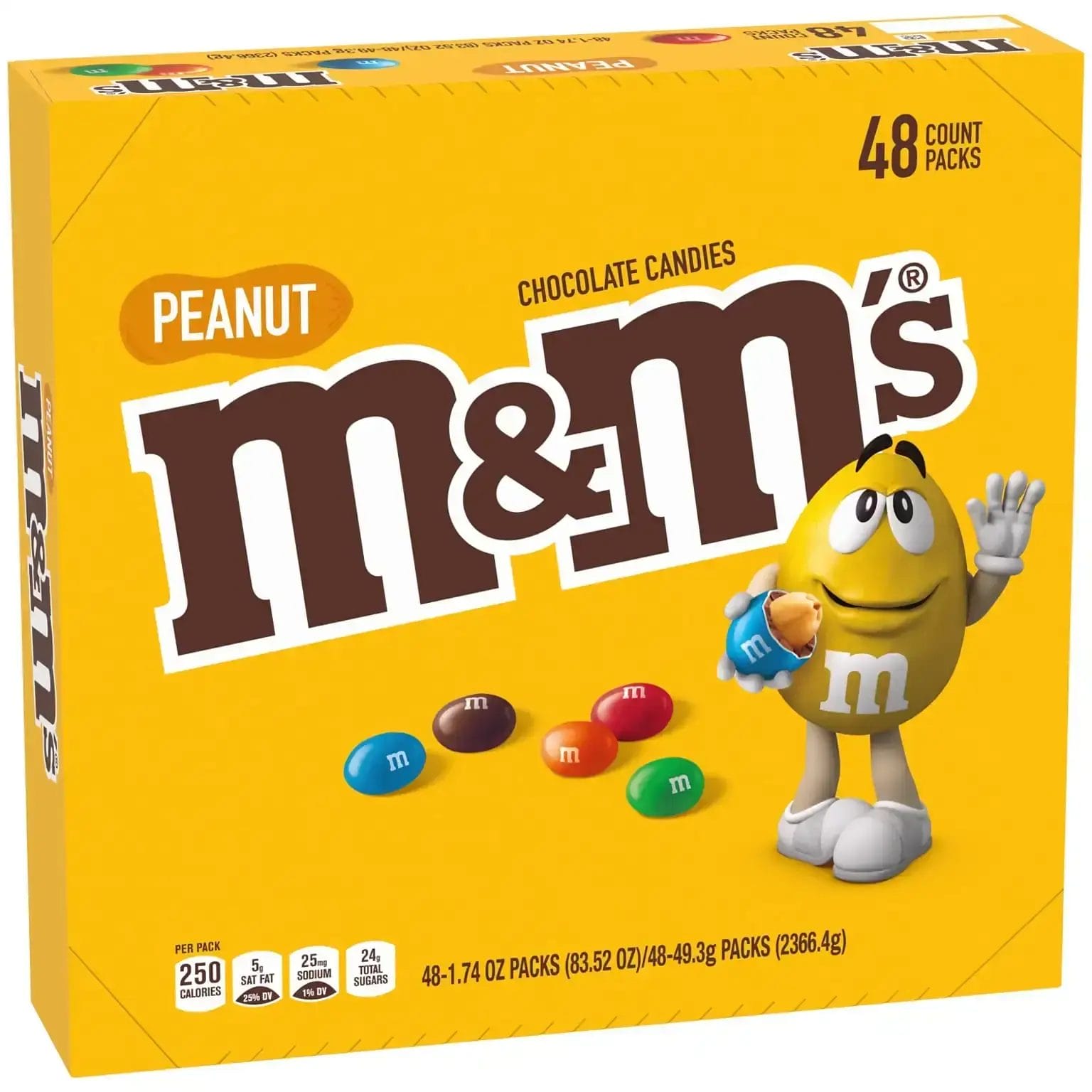 M&M's Peanut Milk Chocolate Pieces, 1.74 Oz Bags