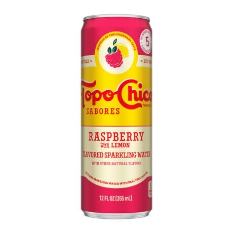 Topo Chico Sabores Raspberry With Lemon Sparkling Water, 12 Oz Can