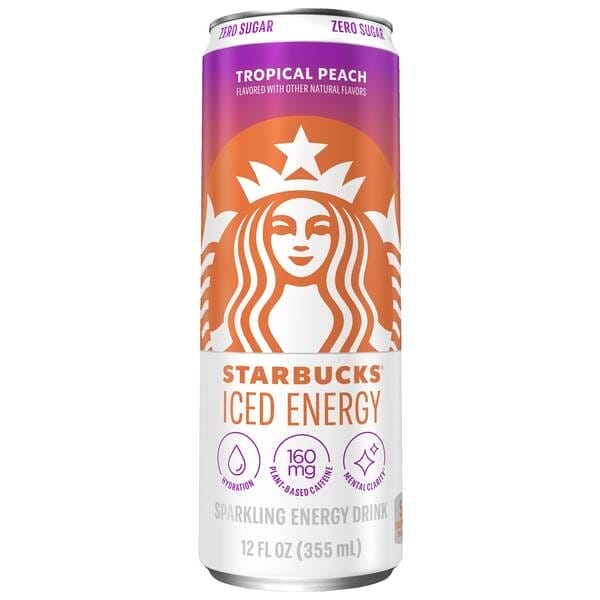 Starbucks Iced Energy Tropical Peach, 12 Oz Can