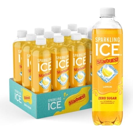 Sparkling Ice STARBURST Lemon, 17 Oz Bottle