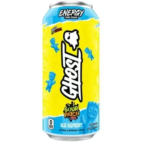 GHOST ENERGY Zero Sugars Blue Raspberry, 16 Oz Can