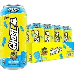 GHOST ENERGY Zero Sugars Blue Raspberry, 16 Oz Can
