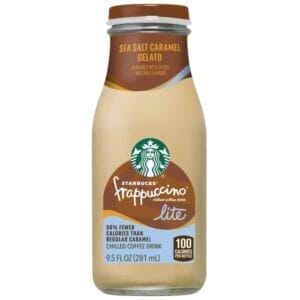 Starbucks Frappuccino Lite Sea Salt Caramel Gelato Coffee, 9.5 Oz Glass Bottle