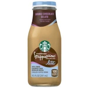 Starbucks Frappuccino Lite Double Chocolate Gelato Coffee, 9.5 Oz Glass Bottle