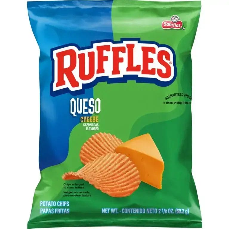 Ruffles Queso Potato Chips XVL, 2.125 Oz – 24