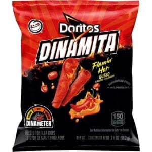 Doritos Dinamita Flamin' Hot Queso Tortilla Chips, 3.5 Oz Bags/32