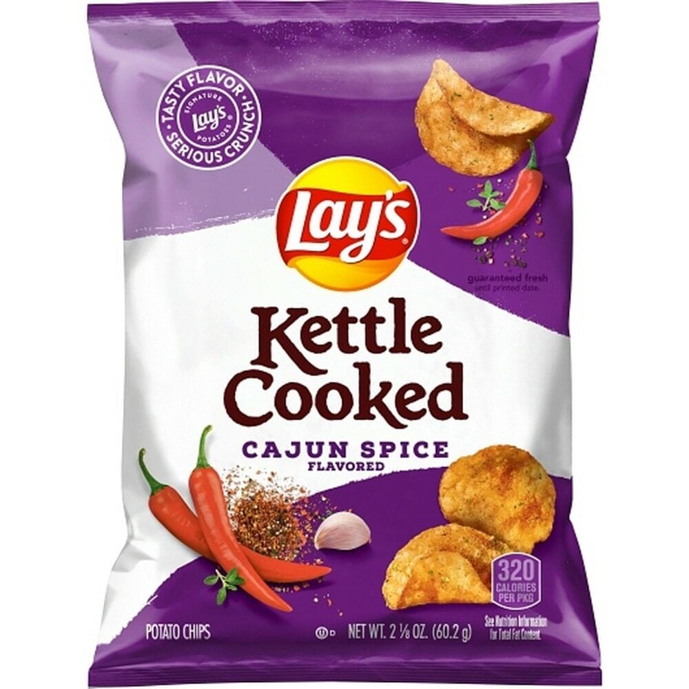 Lay's Kettle Cooked Potato Chips Cajun Spice