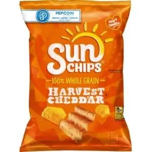 SunChips Harvest Cheddar Flavored Multigrain Snacks, 2.375 Oz Bags/24