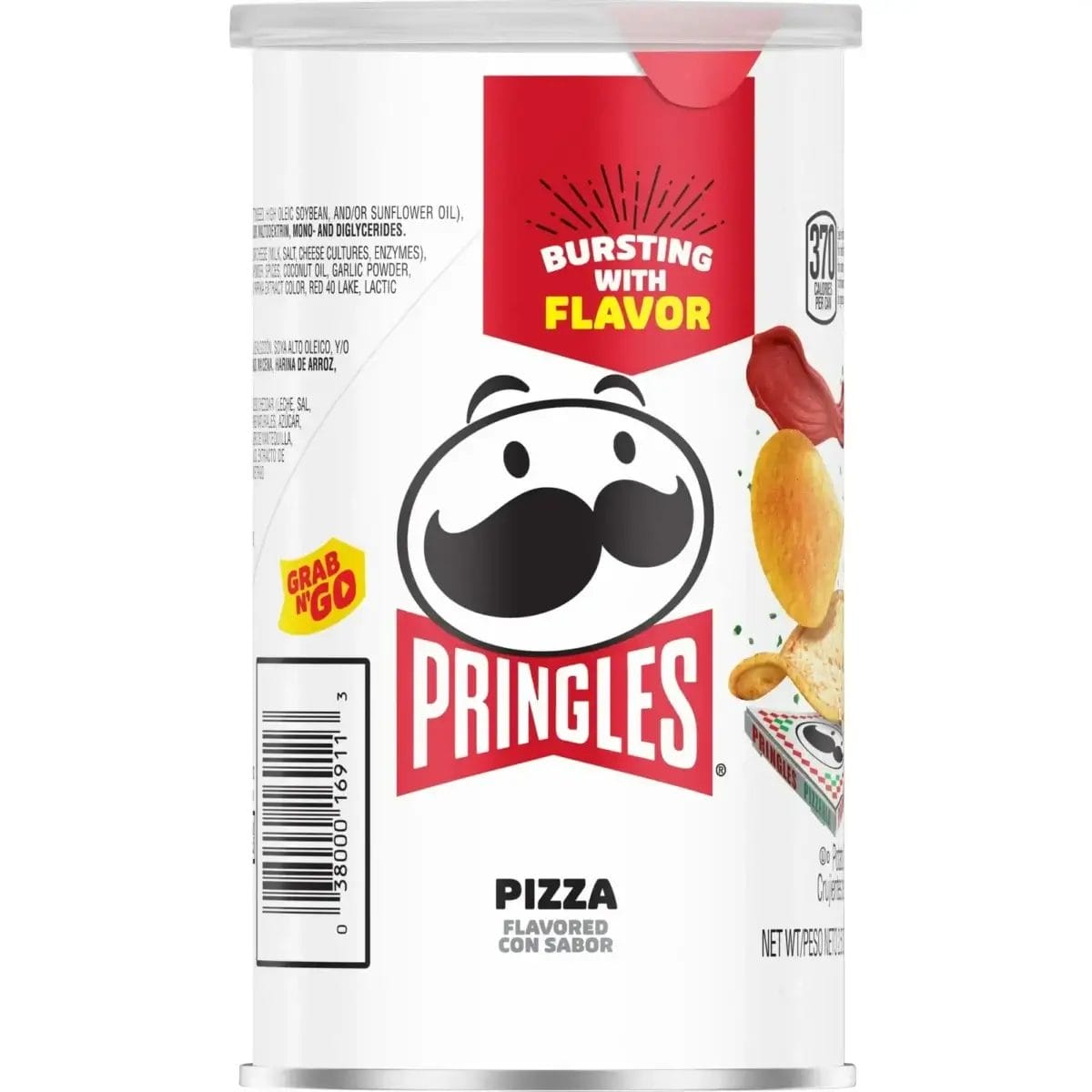 Pringles Pizza Potato Crisps Chips, 2.5 Oz - Pack/12