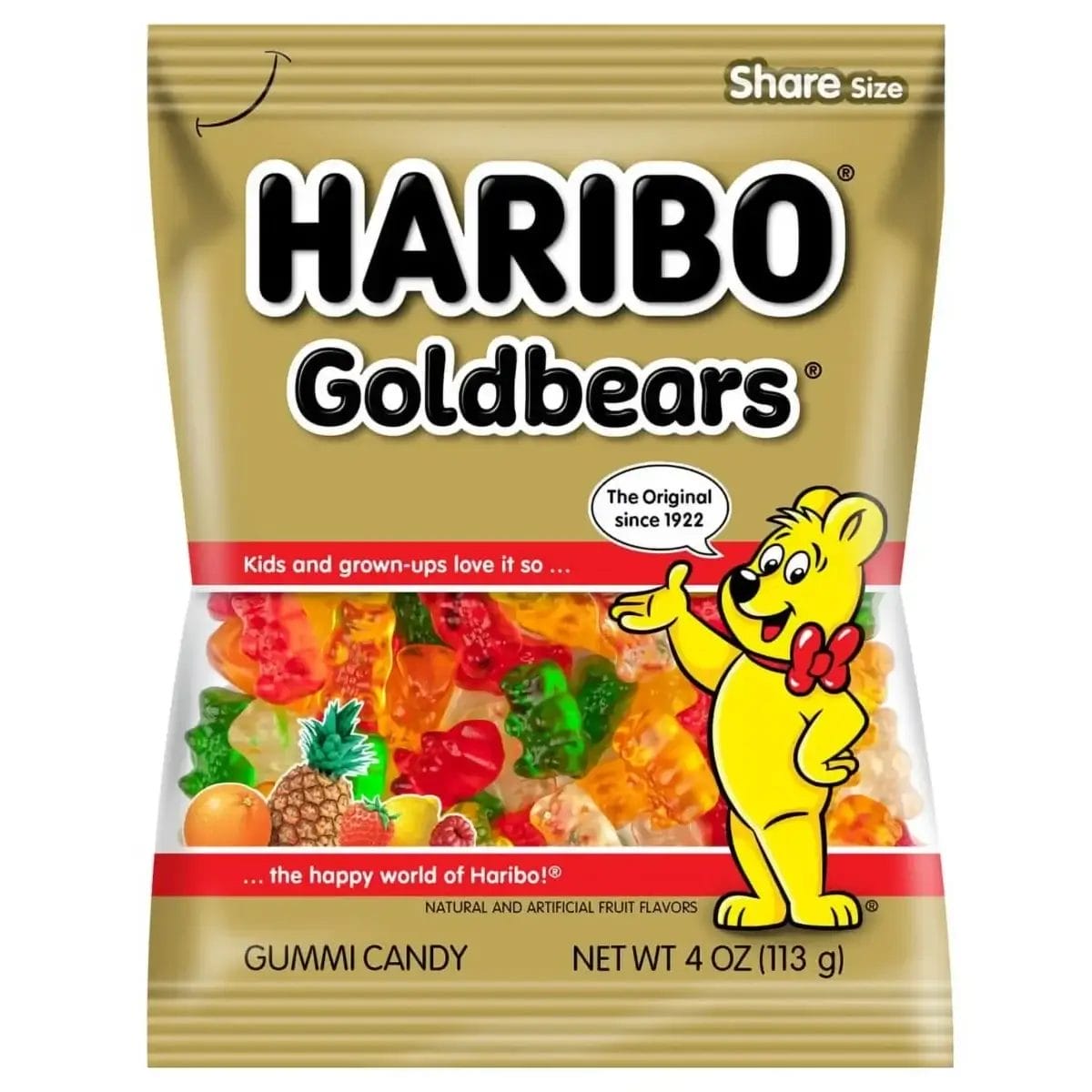 HARIBO Goldbears Gummy Bears Original, 4 Oz Bags 12/Pack