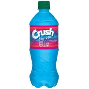 Crush Back To The 80s Electric Blue Razz , 20 Oz Bottle