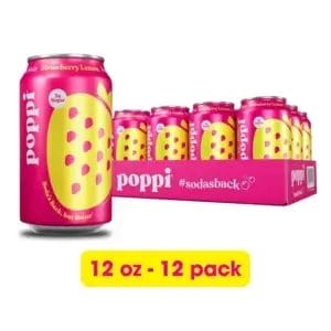 Poppi Soda Prebiotic Strawberry Lemon, 12 Oz Can