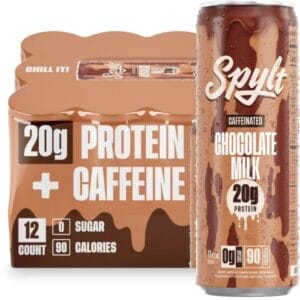 SPYLT Chocolate High Protein Milk 20G, 11 oz Cans