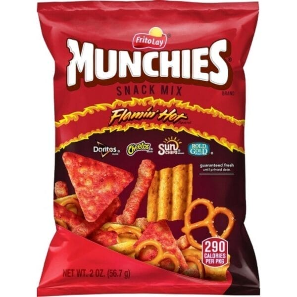 Munchies Snack Mix Hot, 2 Oz Bags/64