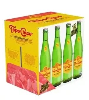 Topo Chico Mineral Water Twist Of Grapefruit, 12 Oz Glass Bottles