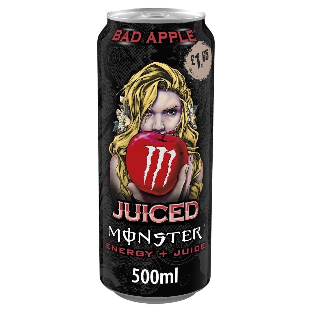 Monster Energy Juice Bad Apple, 16 Oz Can (New!!)