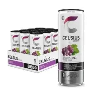 Celsius Grape Rush Sparking, 12 Oz Can