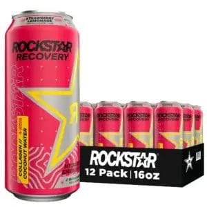Rockstar Energy Recovery Strawberry Lemonade, 16 Oz Can