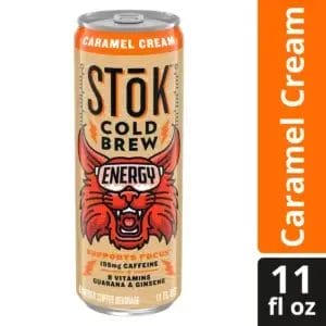 SToK Cold Brew Energy Caramel Cream Coffee, 11 Oz Can