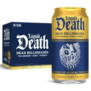 Liquid Death Dead Billionaire Iced Tea Water, 12 Oz Can