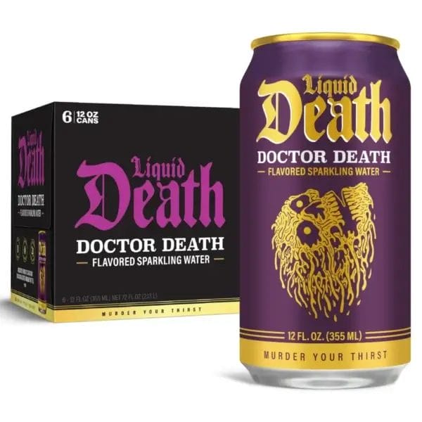 Liquid Death Doctor Death Sparkling Water, 12 Oz Can
