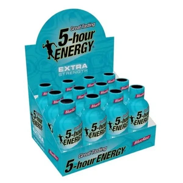 5-Hour ENERGY Shot, Extra Strength, Blue Raspberry, 1.93 Oz Bottles