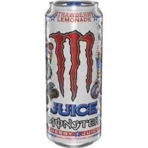 Monster Energy Juice Strawberry Lemonade, 16 Oz Can