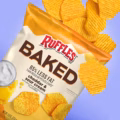 Ruffles Baked Cheddar & Sour Cream Potato Chips, 1.12 Oz Bag/64 Count