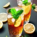 image cold glass ice tea